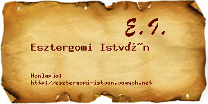 Esztergomi István névjegykártya